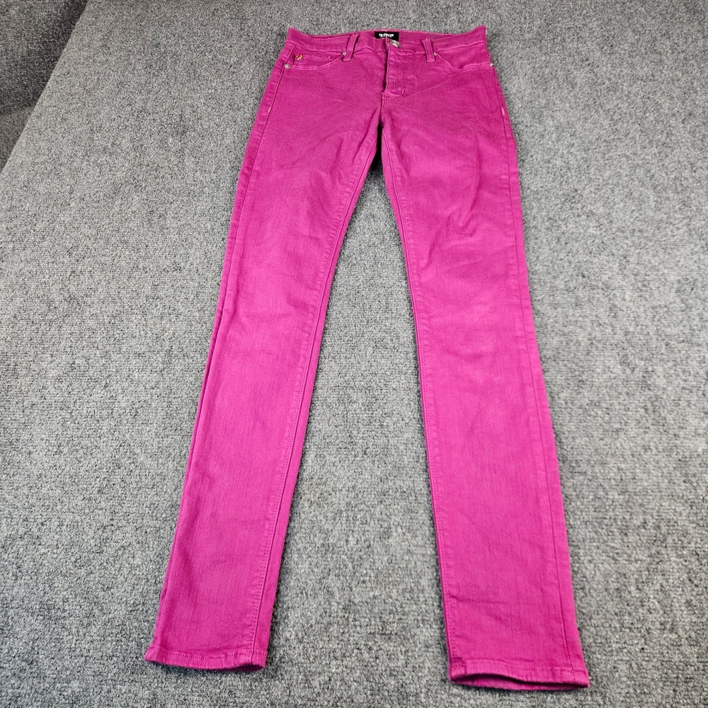 Hudson Barbara High Waist Skinny Jeans Magenta Pink Size 25 WH407DIY Made in USA